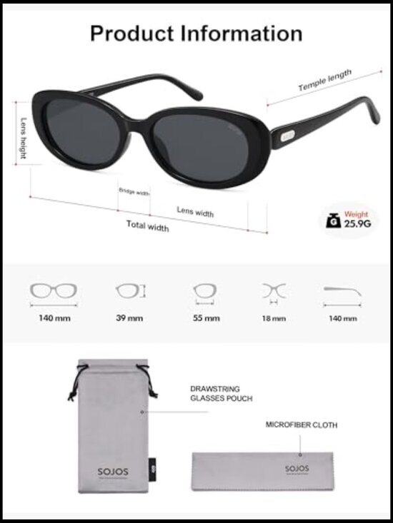 Retro Oval Polarized Sunglasses with UV400 TAC Lenses main image 2